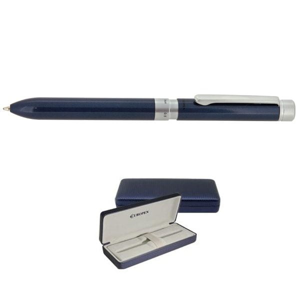 قلم 4 کاره تبلیغاتی مدل Tool یوروپن EUROPEN سرمه ای آبی