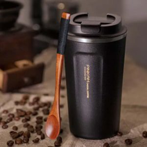 travel mug and coffee maker