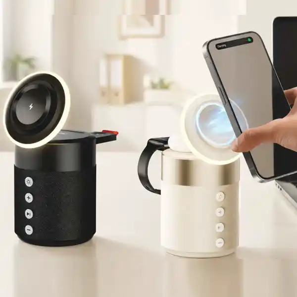 Desktop speaker and wireless charger-AV_11zon اﺳﭙﯿﮑﺮ رومیزی و شارژر وایرلس AV